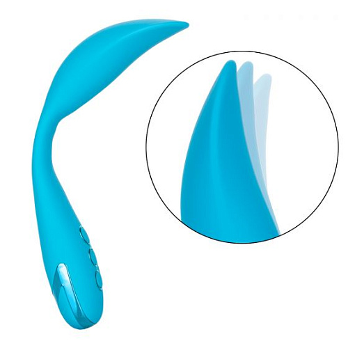 Голубой гнущийся вибратор с функцией Power Boost California Exotic Novelties Palm Springs Pleaser SE-4350-00-3 (15,25 см)