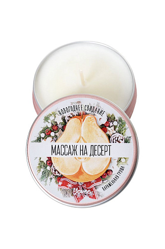 Массажная свеча с ароматом карамельной груши ToyFa «Массаж на десерт»  722012