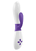 Белый вибратор с ежевичным клиторальным отростком OVO K2 WHITE/PURPLE (21 см)