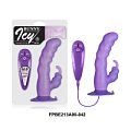 Гибкий фиолетовый вибратор с клиторальным стимулятором NMC FPBE213A00 (18 см)
