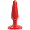 Красная анальная пробка Doc Johnson Butt Plugs Smooth Classic Slim/Medium 0244-10-CD (13,5 см)