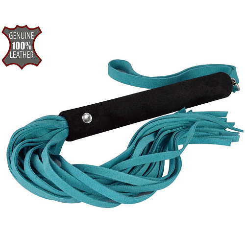 Голубая многохвостая велюровая плеть Sitabella 4210-5в (40 см)