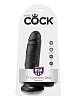 Чёрный фаллоимитатор с мошонкой Pipedream 7 Cock with Balls PD5506-23 (19,4 см)