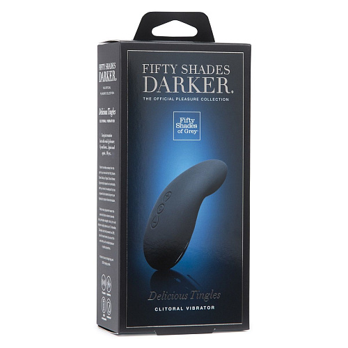 Тёмно-синий клиторальный стимулятор Fifty Shades of Grey DARKER DELICIOUS TINGLES CLITORAL VIBRATOR FS-63945