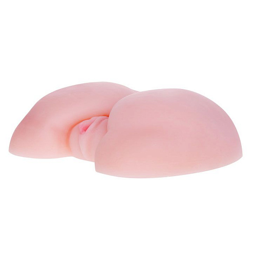 Вибрирующий мастурбатор-попка телесного цвета с ротацией и пультом управления Baile BM-009023X