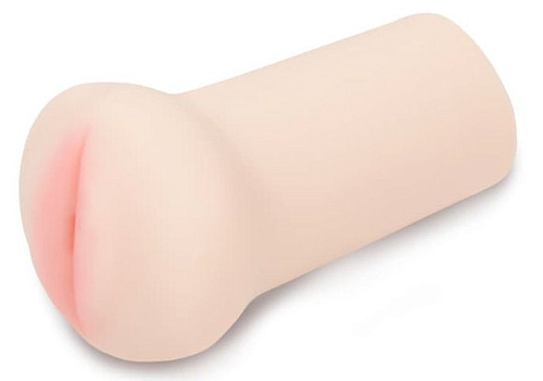 Телесный реалистичный гладкий мастурбатор-ротик Пикантные штучки DP02030