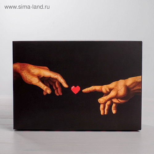 Чёрная складная коробка Сима-Ленд «Love» 4721306 (16×23×7,5 см)