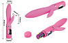 Розовый виброротатор со стимуляцией клитора и 7 уровнями вибрации Baile BW-052003-0101s (25 см)