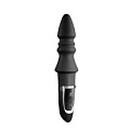 Чёрный конический анальный вибромассажёр-ёлочка NMC JOYFUL PLUG VIBRATOR 5.5INCH 111832 (14 см)
