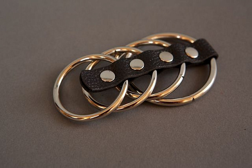 Сбруя на фаллос и мошонку из 4 колец Подиум Р918