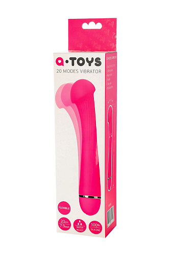 Розовый вибратор с шаровидной головкой A-toys 761025 (20 см)