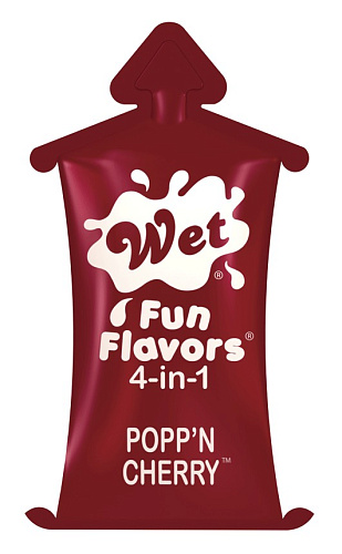Разогревающий лубрикант с ароматом вишни Wet Fun Flavors 4-in-1 Popp n Cherry 20486 (10 мл)