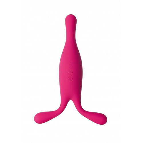 Малиновый трехмоторный универсальный вибромассажёр Svakom Marin S56