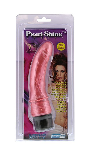 Розовый вибратор-реалистик с юбочкой NMC PEARL SHINE 7 VIBRATOR 110221 (17,8 см)