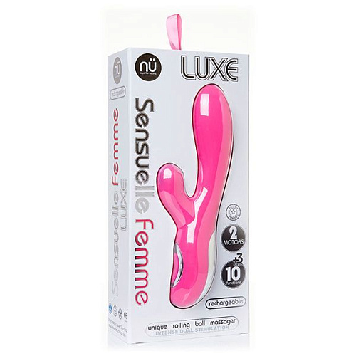 Розовый вибромассажёр NU Sensuelle FEMME LUXE 340116 (23,5 см)