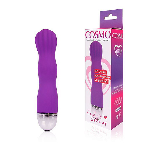 Фантазийный фиолетовый силиконовый вибратор Bior toys Cosmo CSM-23097 (13,7 см)
