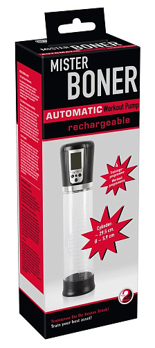 Прозрачная автоматическая вакуумная помпа Orion Mister Boner Automatic Workout 05932900000