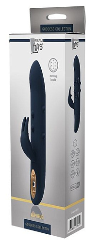 Синий вибромассажёр-кролик Dream Toys ALPHEUS 21678 (23 см)