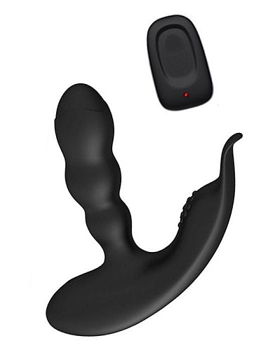 Чёрный стимулятор простаты с пультом ДУ Levett Jonas 17046