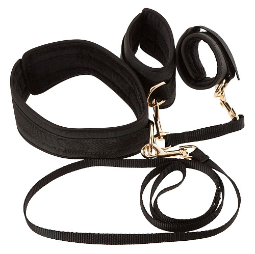 Набор для бондажа Bondage Set: ошейник с поводком и наручники Orion 2492326 1001