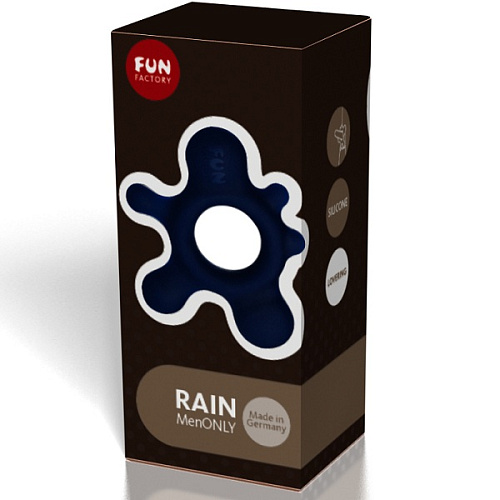 Синее эрекционное кольцо Fun Factory Rain 51451