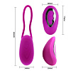 Лиловое виброяйцо с дистанционным управлением Baile Dave BI-014237