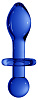 Синяя анальная пробка Shots Media BV Chrystalino Rocker CHR028BLU (11,8 см)