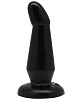 Чёрная анальная пробка с загнутым кончиком Eroticon 30260 (13 см)