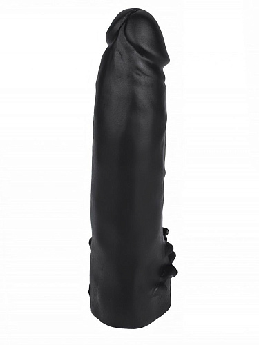 Чёрная насадка HARNESS для трусиков с плагом Сумерки богов №10 353-10 BX DD (17 см)