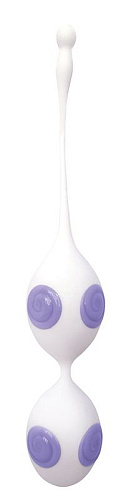 Белые с сиреневым вагинальные шарики Seven Creations PLAY CANDI BEANZ WHITE F06B4F006-W1
