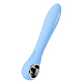Голубой силиконовый вибратор с электростимуляцией ToyFa GALVANI VIBE 796002 (21 см)