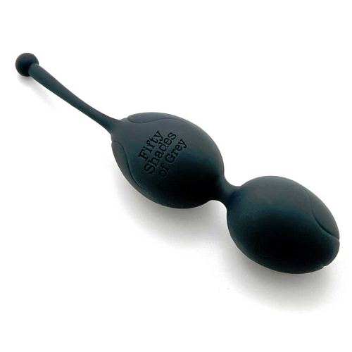 Чёрные вагинальные шарики со смещённым центром тяжести Fifty Shades of Grey Silicone Ben Wa Balls FS-40166