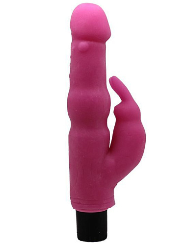 Розовый вибратор с дополнительной стимуляцией Eroticon 30087 (21,5 см)