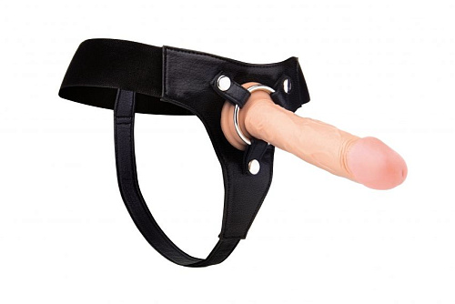 Эластичный трусики чёрного цвета для фиксации насадок при помощи кольца Shots Media BV Elastic Harness REA045