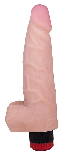 Реалистичный виброфаллос телесного цвета из неоскин LOVETOY (А-Полимер) 808700 (18,5 см)