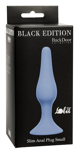 Синяя малая анальная пробка Lola toys Slim Anal Plug Small 4207-02Lola (10,5 см)