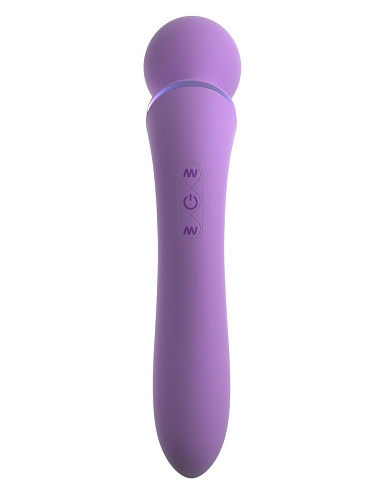 Фиолетовый двусторонний вибростимулятор Pipedream Duo Wand Massage-Her PD4940-12 (19,6 см)