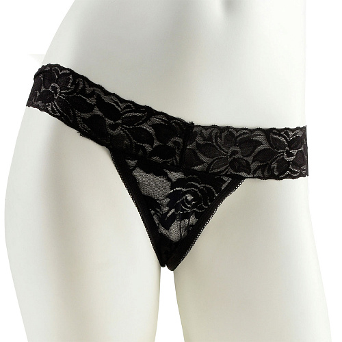 Трусики с вибропулей Pipedream Plus Size Black PD4026-23