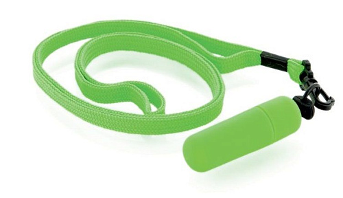 Набор из 10 зелёных вибропулек на шнурке Sexus Funny Five 5