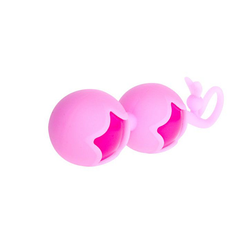Розовые вагинальные шарики из силикона Baile BI-014049-4-0101S