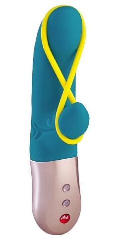 Бирюзовый мини-вибратор с силиконовой петлёй Fun Factory Amorino 1641874 (17,7 см)