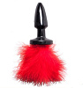 Чёрная пробка с красным хвостиком 4sexdreaM Red Bunny 47002 (11 см)