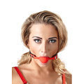 Красный силиконовый кляп-шар на чёрных ремешках Orion Red Gag silicone 24918693001