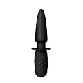 Чёрная анальная пробка с ручкой NMC PUNISHMENT THORN SILICONE BUTT PLUG111828
