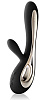 Чёрный вибратор с клиторальным отростком Lelo Soraya Black LEL1594 (22 см)