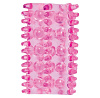 Фиолетовая насадка на пенис с шипами и шишечками Dream Toys BASICX TPR SLEEVE PINK 0.7INCH 20683