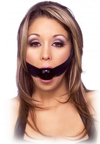 Чёрный кляп-шар на широкой резинке Pipedream LATEX BALL GAG PD2133-00
