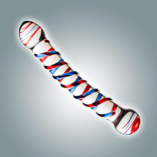 Прозрачный фаллоимитатор со спиралевидным рисунком Сумерки богов 0066 BX DD