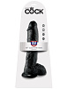 Реалистичный чёрный фаллоимитатор-гигант Pipedream 10 Cock with Balls PD5509-23 (25,4 см)