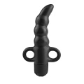 Вибромассажёр простаты чёрного цвета Pipedream Vibrating P-Spot Ribbed PD4636-23
